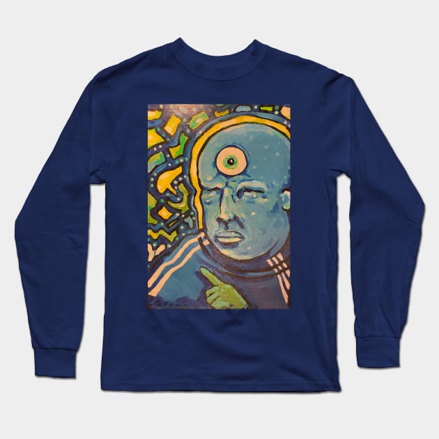 Cyclops the Rapper Long Sleeve T-Shirt by Andrew Carter